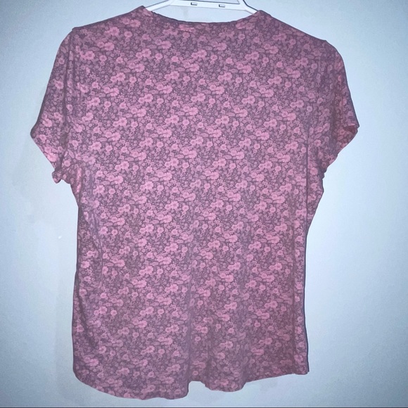 Medium Pink Floral Gap Shirt Top Blouse - Picture 7 of 8